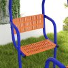 Outsunny Kid Swing Set, 3 in 1 Garden Metal Set for Outdoor with Single Swing, Glider, Rocking Chair Swing, for Toddlers 3+Years, Orange