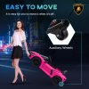 AIYAPLAY Lamborghini Revuelto Licensed Electric Car for Kids with Butterfly Doors, 12V Kids Electric Ride On with Suspension, Remote Control, LED Lights, Horn, USB, MP3 for 3-5 Years, Pink