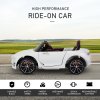HOMCOM Bentley GT Licensed 12V Electric Car for Kids, Kid's Electric Ride on with Remote Control, Ride on Car with LED Lights, Music, for 3-5 Years, White