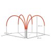 PawHut Dog Agility Equipment Set, Dog Agility Training Equipment for Dogs with Oxford Carry Bag, 4 PCS Weave Poles, Dog Obstacle Course, Pet Outdoor Games, Orange