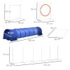 PawHut Dog Agility Equipment Set 6 PCs with 3(m) Tunnel, Canine Whistle, Pause Box, Dog Jumps, Weave Poles