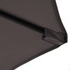 Outsunny 4.4m Large Garden Parasol, Double-Sided Cantilever Parasol with Base Included, Patio Umbrella Sun Shade with Steel Pole 12 Ribs Crank Handle Easy Lift Twin Canopy, Grey