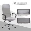 HOMCOM Mesh Office Chair, High Back Computer Desk Chair, Swivel Chair with Height Adjustable, for Home, Light Grey