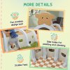 AIYAPLAY Play Tunnel, Kids Tunnel for Crawl and Climb, Monkey Design Kids Play Tunnel, Indoor, Outdoor Baby Tunnel for Ages 3-6 Years, Brown