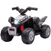 AIYAPLAY Honda Licensed Kids Electric Quad Bike, 6V Ride On Car ATV Toy, with LED Light, Horn, for 1.5-3 Years, Black