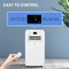 HOMCOM 12000 BTU Portable Air Conditioner, 3-in-1 Air Conditioning Unit, Dehumidifier, Cooling Fan with Remote Control, Digital Display, 3 Speeds, 24H Timer On/Off, Window Venting Kit, 35m²