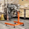 HOMCOM Engine Stand, 570 kg Rotating Engine Stand with 360 Degree Adjustable Head, 4 Mounting Arms, Heavy Duty Steel Support, Universal Wheels for Garage Workshop Auto Repair, Orange