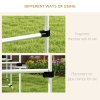 PawHut Dog Agility Equipment Training Height Adjustable Jumps Hurdle 4 Pieces with Carrying Bag for Outdoor, White