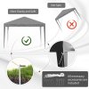 Outsunny 3 x 3M Garden Pop Up Gazebo Height Adjustable Marquee Party Tent Wedding Canopy with Carrying Bag, Grey