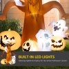 Outsunny 7.9FT Tall Halloween Inflatable Ghost Tree with Pumpkins, White Ghosts and Tombstone, Blow-Up Outdoor Halloween Decoration for Lawn, Garden, Party