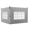 Outsunny Gazebo Side Panels with Window for 3x3(m) or 3x4m Pop Up Gazebo, 2 Pack Sides Replacement, Grey