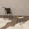 Outsunny 3 Piece Rattan Bistro Set, Patio Wicker Conversation Furniture Set with 2 Chairs, Tempered Glass Table, Cushions, Adjustable Foot Pads, for Garden, Balcony, Nature Wood Finish