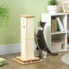 PawHut Cat Scratching Post, 67cm Cat Scratcher with Sisal Scratching Post, Track Ball Toy, Hanging Ball, 3 in 1 Cat Scratcher Post for Indoor Kittens