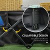 Outsunny 180L Festival Trolley on Wheels, Folding Camping Trolley Cart with Extendable Side Walls and Telescopic Handle, for Garden Beach Fishing, Black
