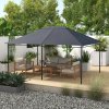 Outsunny 3 x 4m Gazebo Canopy Replacement Covers, Garden Gazebo Roof Replacement with Vents and Drain Holes, TOP COVER ONLY