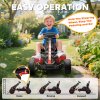 AIYAPLAY Pedal Go Kart, Ride on Racer with Freewheel System, Brake, Non-Slip EVA Wheels, Metal Frame, Go Kart for Kids Ages 3-6 Years, Red