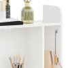 HOMCOM Wall Mounted Table, Drop Leaf Floating Laptop Desk with Space Saving Storage Compartments for Home Office and Study, 77cm x 20cm x 51cm, White