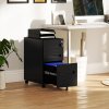 Vinsetto Metal Mobile File Cabinet with Wheels, Lockable 3 Drawer Filing Cabinet for A4, Legal, Letter, Compact Under Desk Storage Unit with Pre-Assembled Body for Home Office, 30 x 43.5 x 60cm, Black