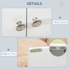 PawHut Raised Dog Bowls for Large Dogs Pet Feeding Station w/ Stand, Storage, Two Stainless Steel Bowls - White