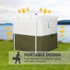 Outsunny Pop Up Gazebo with Sides, 2m x 2m Easy 1 Person Setup Party Tent with Carry Bag, Stakes, Ropes, Folding Multifunctional Instant Shelter, Green and White