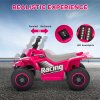 AIYAPLAY 6V Electric Car for Kids, Battery Powered Kids ATV, Quad Bike with Forward Backward, LED Headlights, for Ages 18-36 Months, Pink