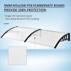 Outsunny Front Door Canopy, Waterproof Outdoor Awning, 75 x 195 cm Rain Shelter for Window, Porch and Front/Back Door, Clear
