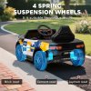 AIYAPLAY Kids Electric Ride on Police Car, 12V Battery Powered Cop Car with Remote Control, Music, Horn, Siren, Flashing Lights, Children Electric Vehicle for 3-5 Years, Multicoloured