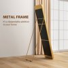 HOMCOM Full Length Mirror, 40 x 160 cm, Rectangular Full Body Mirror with Curved Corners for Bedroom, Living Room, Cloakroom, Floor Standing or Leaning Against Wall, Gold Tone