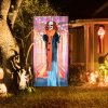 HOMCOM 168 cm Life Size Halloween Animated Standing Circus Clown with Red Light Up Eyes, Sound Activated Moving Arms & Body, Scary Clown Halloween Decorations, Battery Operated, Indoor Party Props