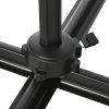 Outsunny 2.5 x 2.5m Patio Offset Parasol Umbrella Cantilever Hanging Aluminium Sun Shade Canopy Shelter 360 Rotation with Crank Handle and Cross Base, Cream White