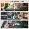 SPORTNOW 9FT Folding Table Tennis Table, Portable Full-Size Ping Pong Table w/ 8 Wheels, 2 Bats, 3 Balls, Quick Set-Up Indoor Game Table - Green