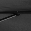 Outsunny 3(m) Banana Cantilever Parasol with Solar LED Lights, Garden Umbrella with Cross Base and Crank Handle, Hanging Offset Sun Shade for Outdoor, Patio, Black