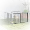 PawHut Dog Pen, 2 Panel Puppy Pen, Portable, Detachable, For Small Dogs, 60cm Tall, Black