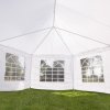 Outsunny 8 Sides Octagonal Garden Gazebo Marquee Party Tent Wedding Canopy Outdoor Heavy Duty Metal Frame (6.8m x 5m) - White