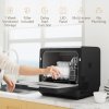 HOMCOM Table Top Dishwasher, Mini Countertop Dishwasher No Plumbing with Built-in 6L Water Tank, 6 Programs, Touch Control, LED Display, 4 Place Settings, Dual Water Supply and Fruit Wash, Black