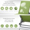 Outsunny Portable Outdoor Chaise Lounge Sun Lounger with Adjustable Back, Breathable Texteline, Green