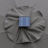 Outsunny 2.7m Garden Parasol Sun Umbrella Patio Summer Shelter w/ LED Solar Light, Angled Canopy Vent, Crank Tilt, Grey