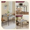 HOMCOM Folding Dining Table, Extendable Kitchen Table for Small Space, Drop Leaf Table for 2-4 People, Grey