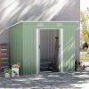 Outsunny 7 x 4ft Outdoor Garden Metal Storage Shed, Tool Storage Box for Backyard, Patio and Lawn, Light Green