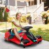 HOMCOM 12V Electric Go Kart for Kids, Battery Powered Ride on Drift Car with Music, Colourful LED Lights, Slow-Start, for Ages 8-12 Years, Red