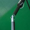 Outsunny 2 x 1.3m Garden Parasol Umbrella, Outdoor Market Table Umbrella with Ruffles & Aluminium Pole, Rectangular Tilting Parasol Sun Shade Canopy, Green