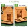 PawHut Wooden Chicken Coop, Poultry Cage with Nesting Boxes, Tray, Hen House for 2-4 Chickens, Yellow