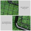 HOMCOM Angle Adjustable Double Sided Rebounder Net Training Aid Target Soccer Goal Kickback For Football, Baseball, Basketball - 75L x 75W cm