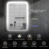 HOMCOM  Backlit Illuminated Bathroom Mirror with LED Lights and Bluetooth, Wall Mounted Vanity Mirror with 3 Colours Dimmable, Anti-Fog, Memory Function, Touch Switch, IP44