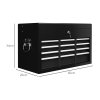 HOMCOM 6 Drawer Tool Chest, Lockable Metal Tool Box with Top Case, Ball Bearing Runners, Portable Toolbox, 600mm x 260mm x 340mm, Black