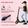 SPORTNOW Electric Scooter for Kids, Folding E Scooter for Age 6-14 with Dual Brakes, Up to 14 KM/H, Maximum Range 6 KM, 6.8kg Lightweight, Front Suspension, LED Colourful Lights, Black