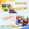 Outsunny 4 In 1 Kids Bouncy Castle, Large Inflatable House w/ Trampoline, Slide, Water Pool, Climbing Wall, Includes Blower, Bag, Ages 3-8 Years, 2.9 x 2.7 x 2.3m