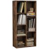 HOMCOM 3 Tier Bookshelf, Modern Cube Bookcase with 7 Open Storage Compartments, Freestanding Display Storage Unit for Living Room, Bedroom, Study