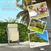 Outsunny Outdoor Sun Lounger Set of 2, Reclining Garden Chairs with Adjustable Footrest, 2 Pieces Recliner with 5-level Adjustable Backrest, Headrest, Beige