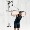 SPORTNOW Weight Pulley System, Cable Pulley System for Home Gym, Cable Machine LAT Pull Down Attachment for Biceps Curl, Tricep, Arm Workouts